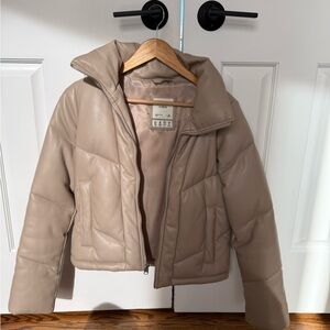 Abercrombie & Fitch Beige Puffer Jacket